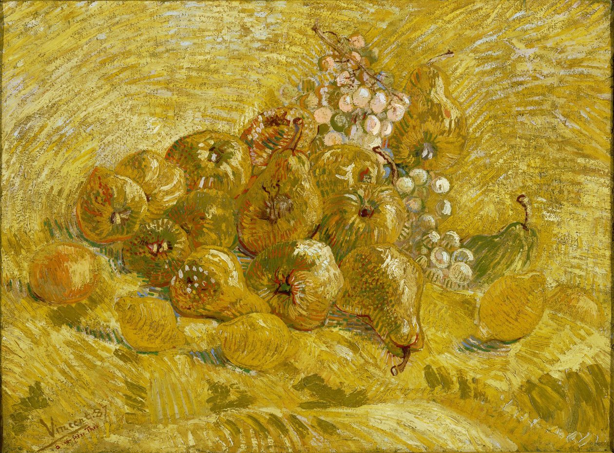 Kweeperen, citroenen, peren en druiven door Vincent van Gogh