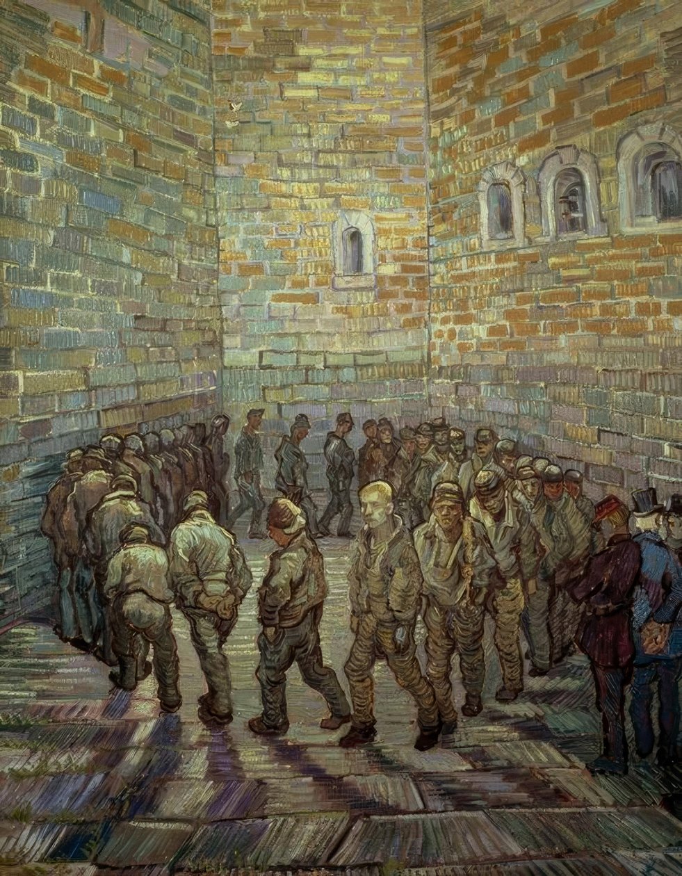 Ronde van de gevangenen door Vincent van Gogh