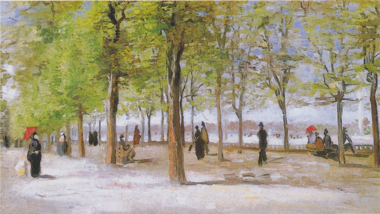 Terras in de Jardin du Luxembourg door Vincent van Gogh