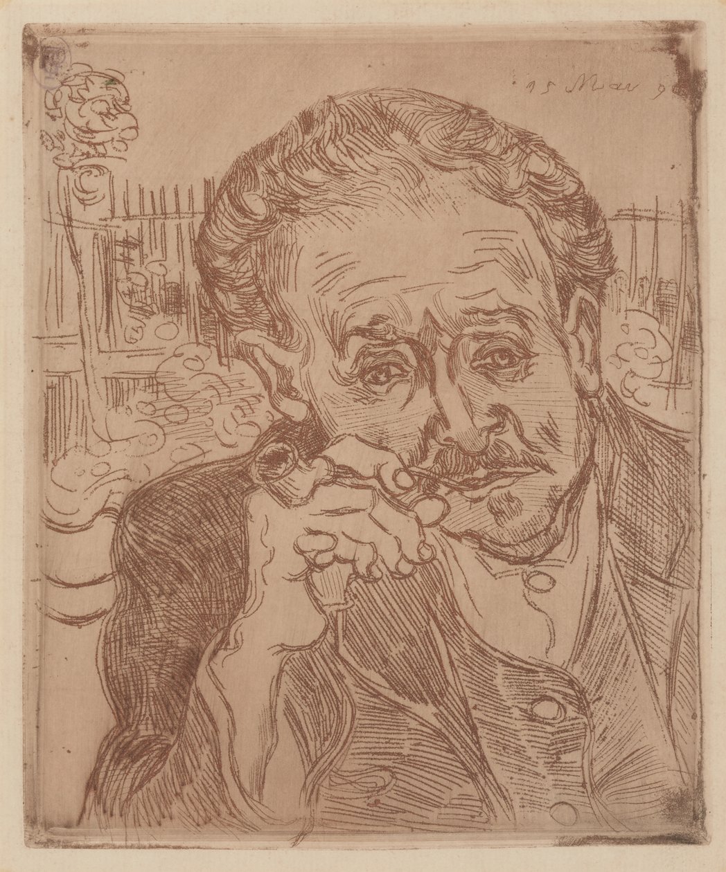 De man met de pijp: Portret van dokter Gachet door Vincent van Gogh