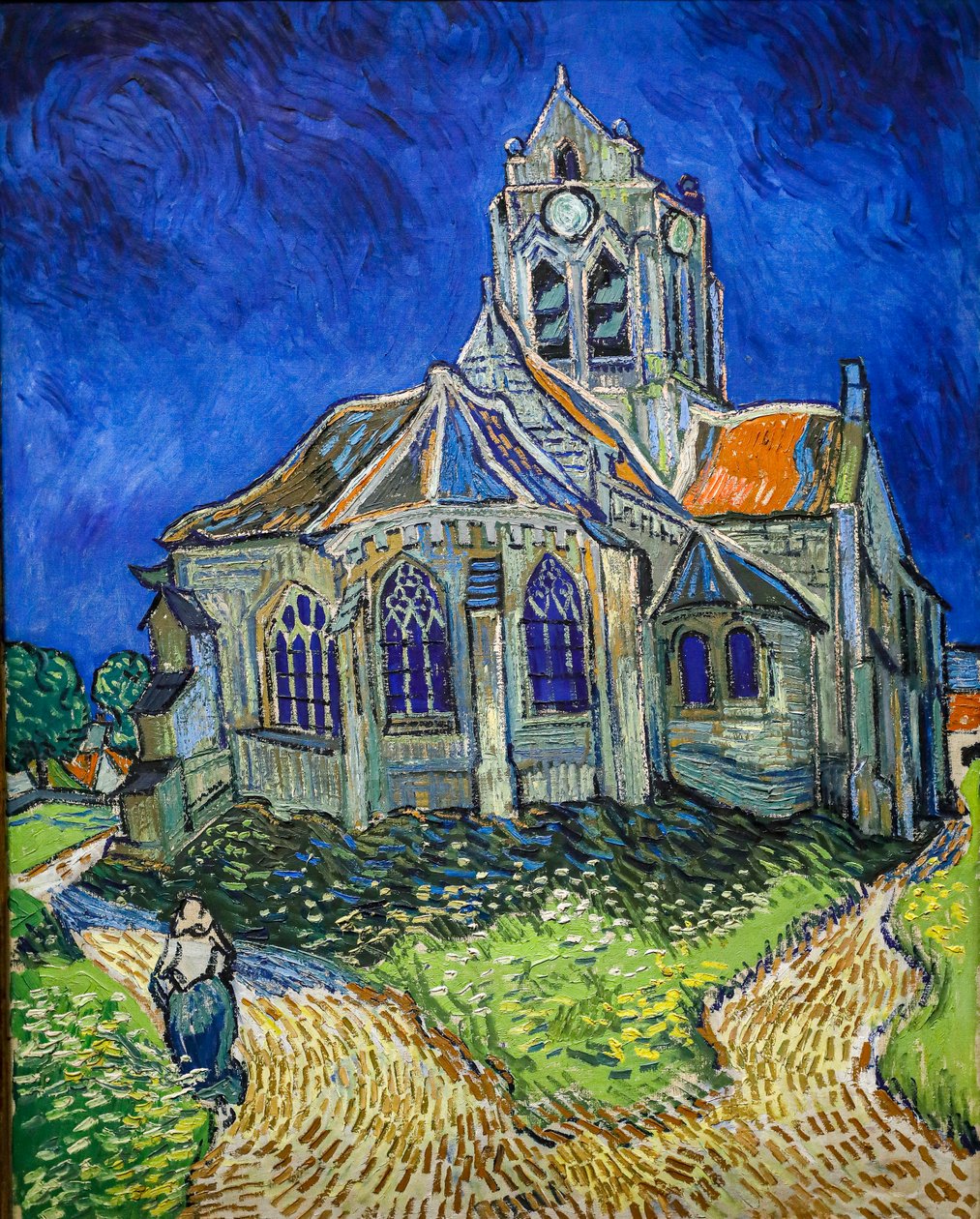 De kerk in Auvers-Sur-Oise, gezien vanaf de chevet door Vincent van Gogh