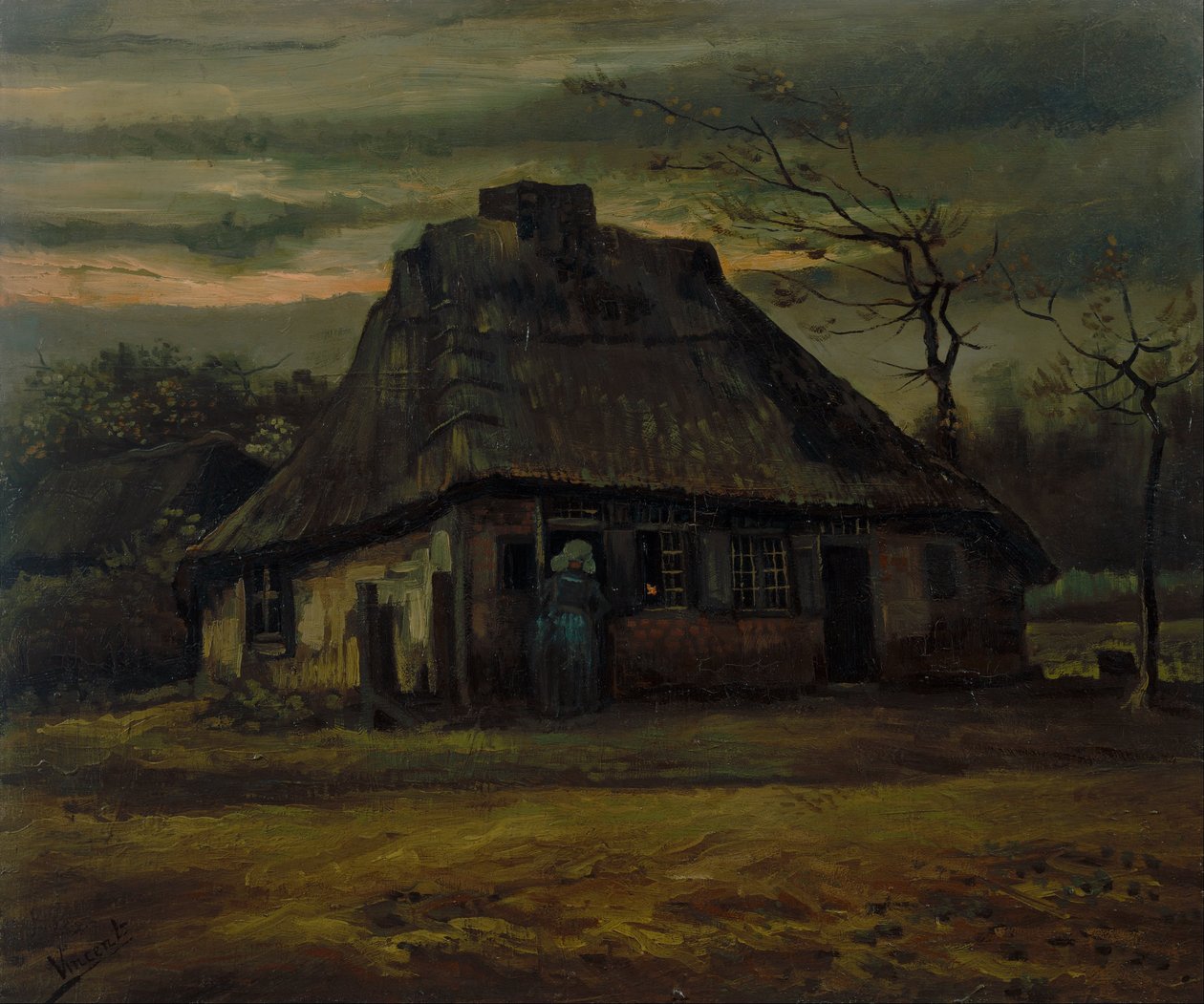Het huisje door Vincent van Gogh