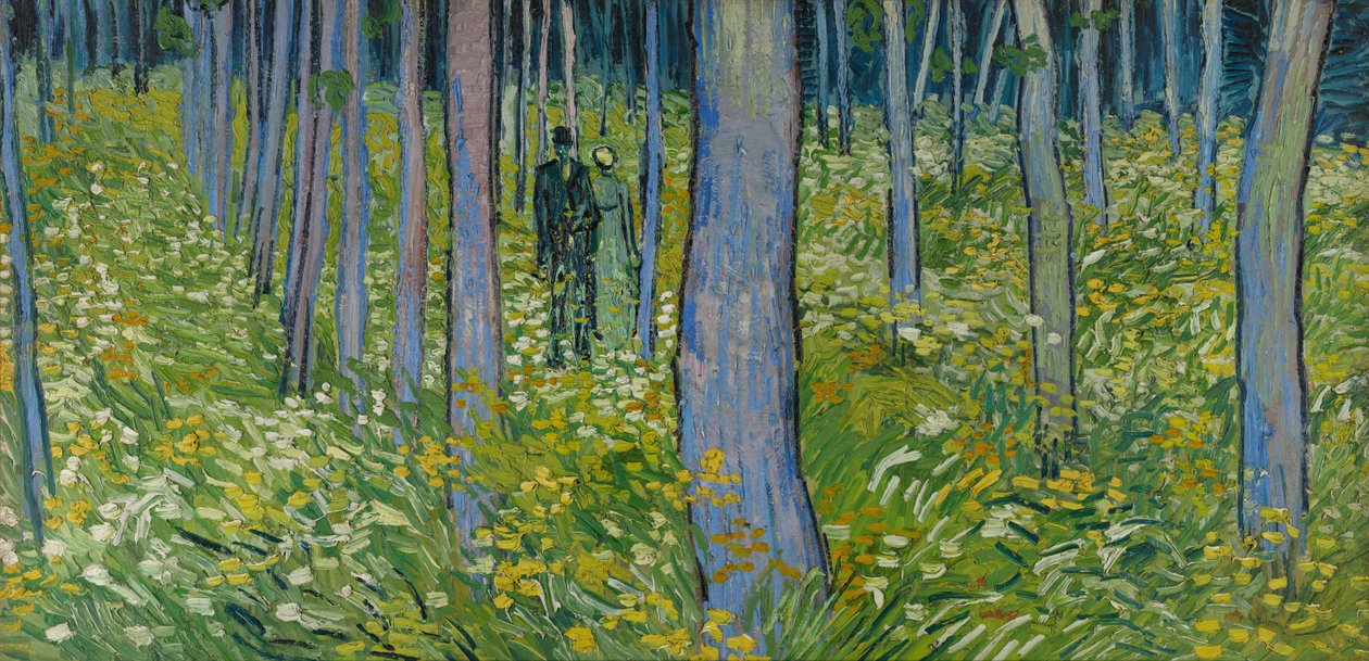 Onderhout met twee Figuren door Vincent van Gogh