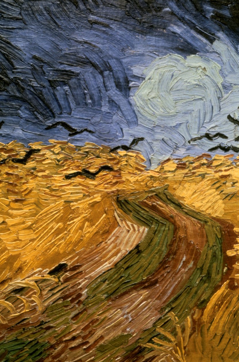 Korenveld met kraaien, detail 1890 | Vincent van Gogh