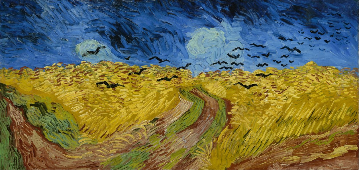 Korenveld met kraaien door Vincent van Gogh