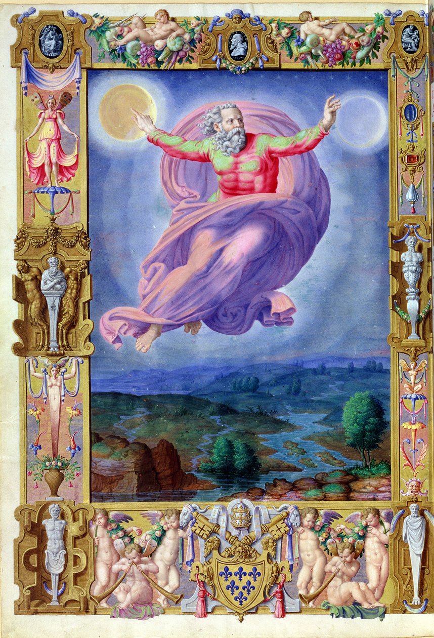 Latijn 8880 fol.182v God de Vader, uit het Psalter van Paus Paulus III, 1542 door Vincenzio Raimondi or Raimondo