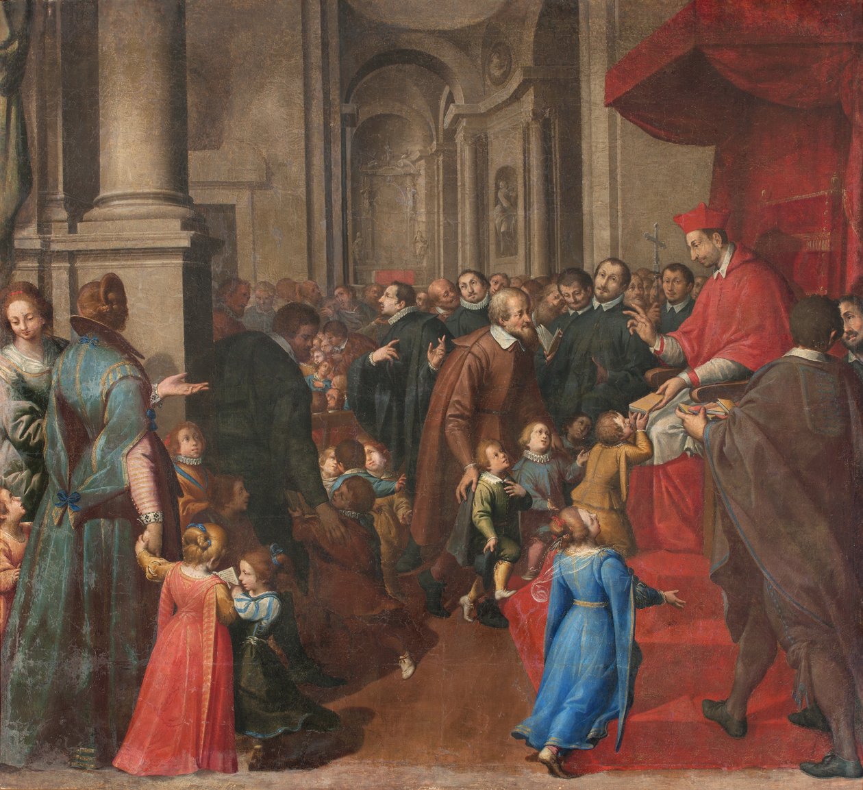 Milaan, Kerk van San Francesco da Paola, Fratelli Campi, San Carlo sticht de school van christelijke leer door Vincenzo and Campi Antonio Campi