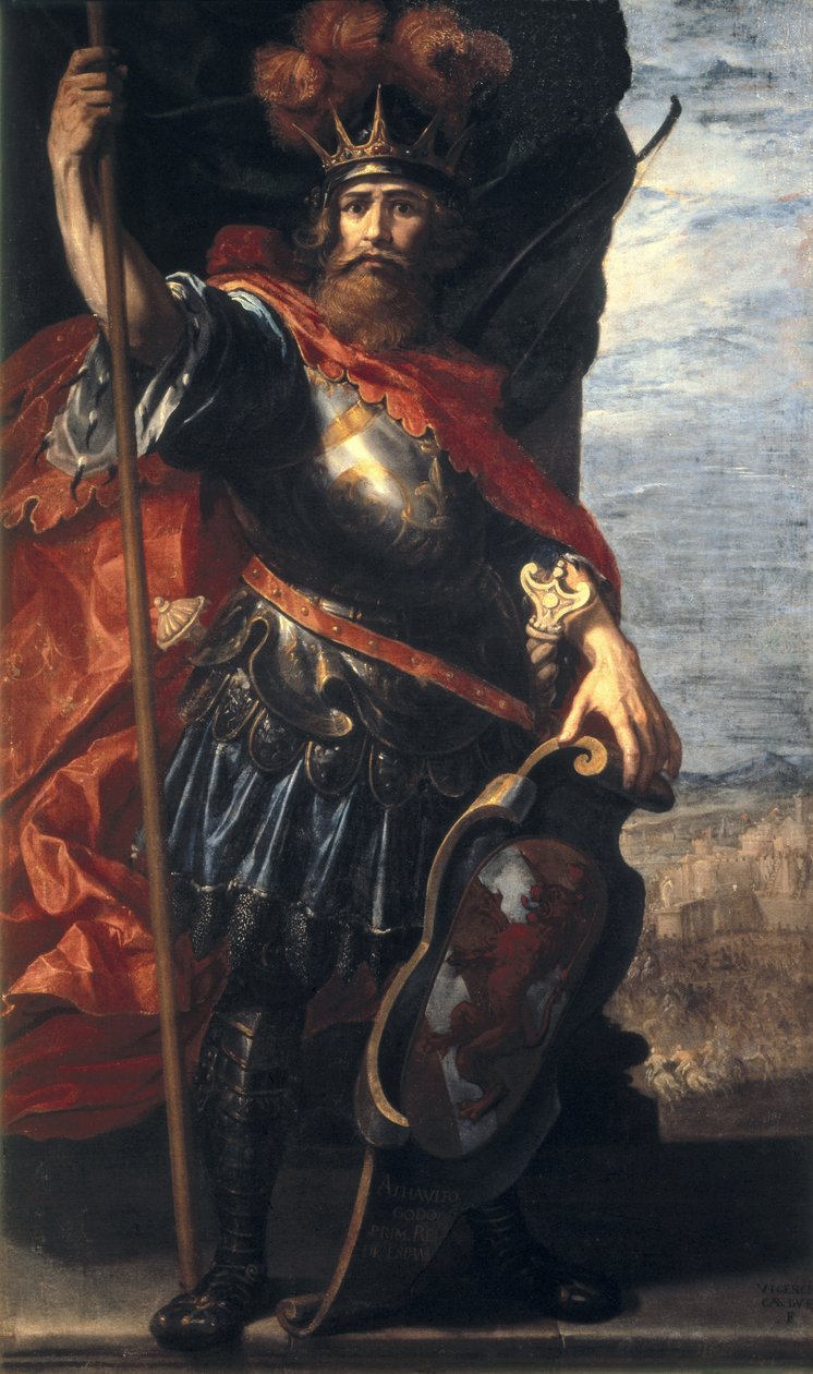Portret van Athaulf koning van de Visigoten door Vincenzo Carducci