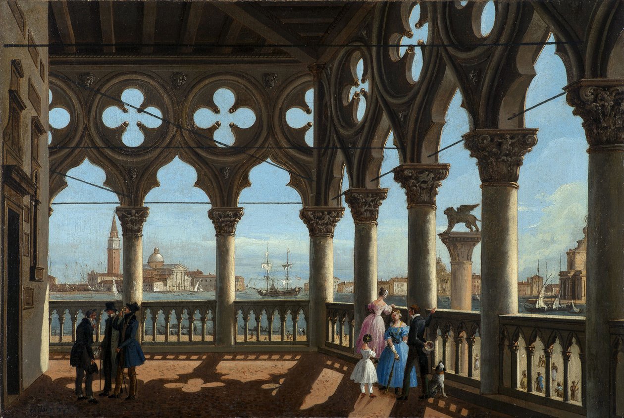 Venetië - Loggia van het Dogepaleis door Vincenzo Chilone