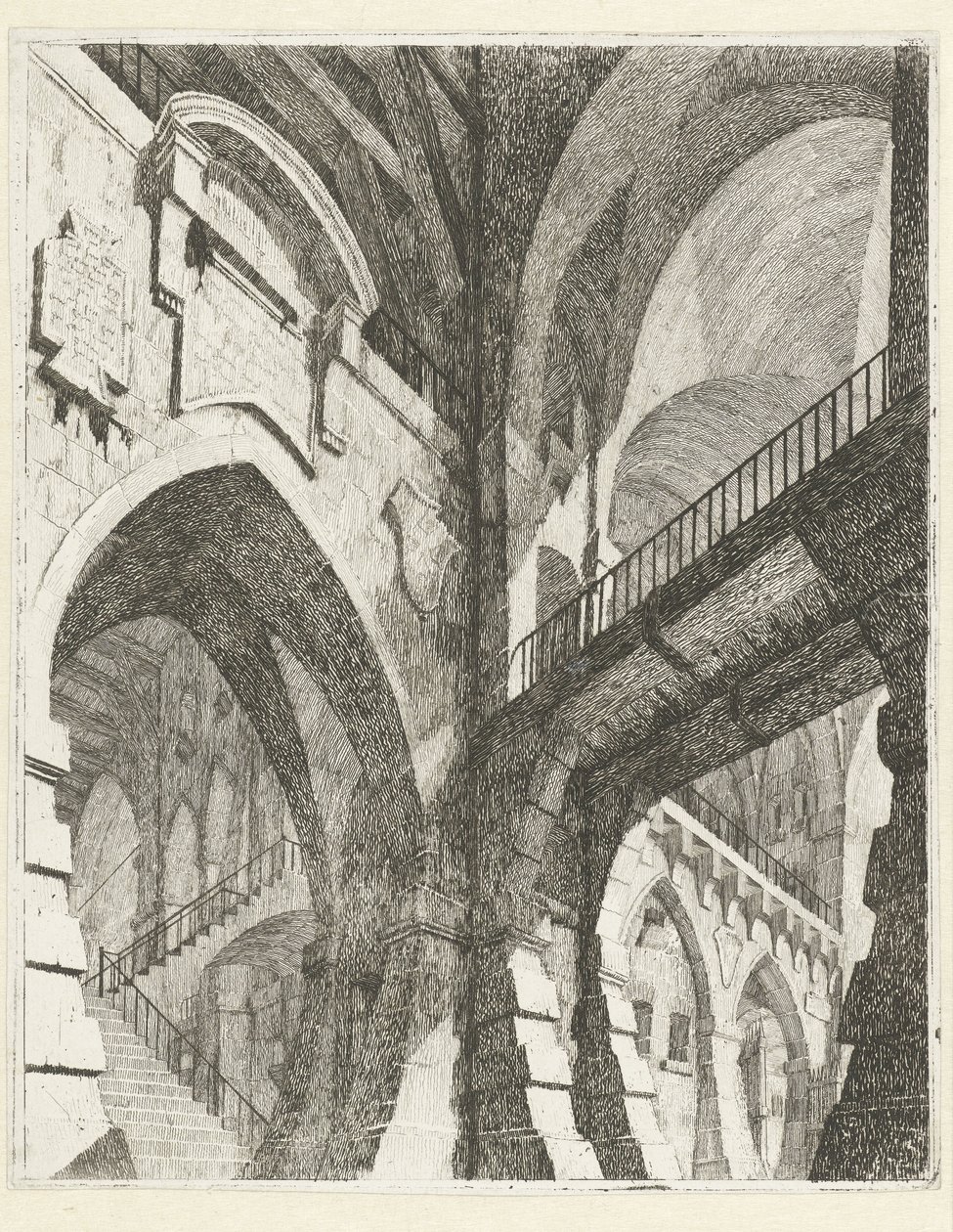 Interieur van een gebouw (serie titel) door Vincenzo Mazzi