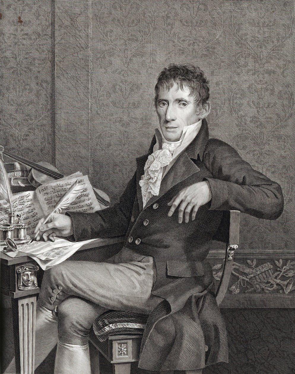 Portret van de violist en componist Alessandro Rolla 1757-1841, ca. 1810 door Vincenzo Raggio