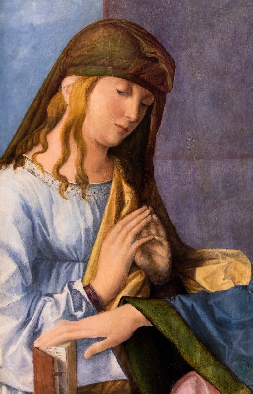 Maagd met kind en een heilige door Vincenzo di Biagio Catena