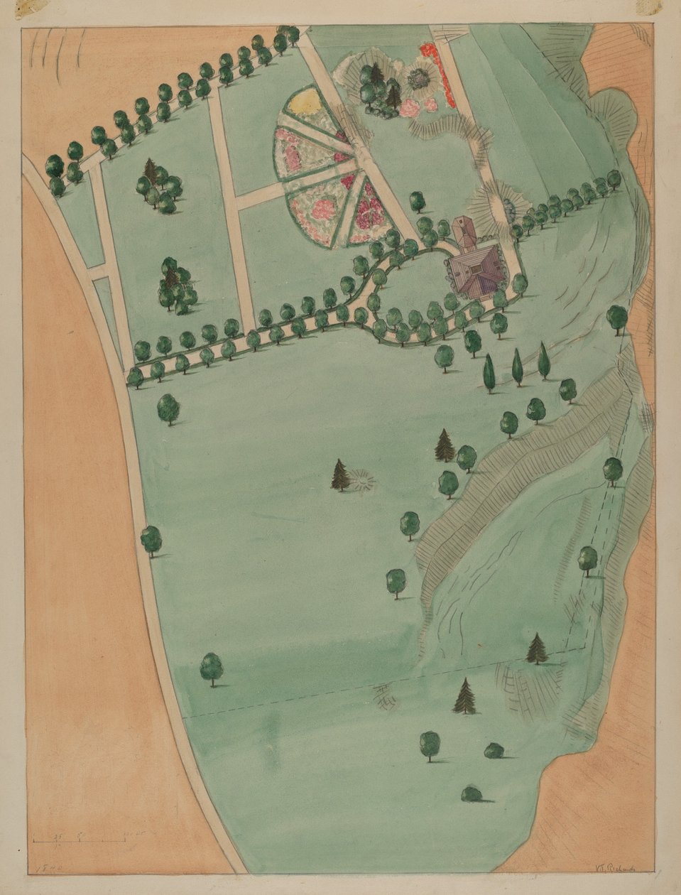 Eliza B. Jumel Estate, ca. 1936 door Virginia Richards