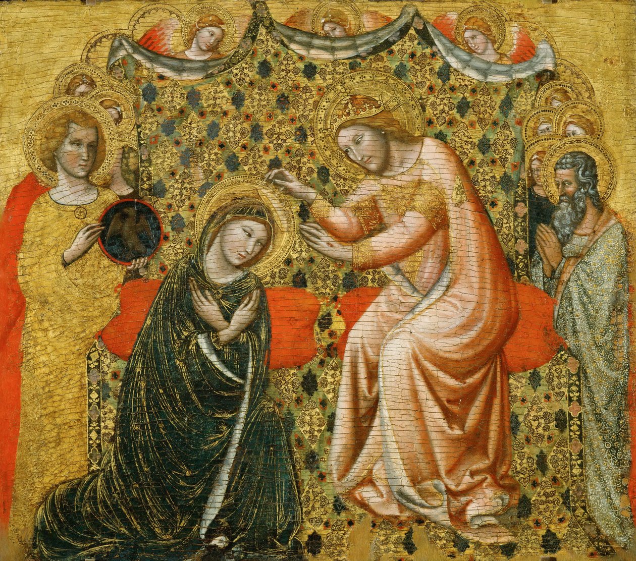 De Kroning van de Maagd, 1340-1344 door Vitale da Bologna