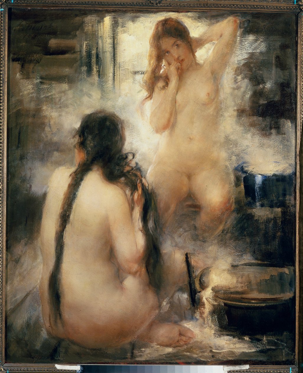 In een stoombad (sauna) door Vitali Gvrilovich Tikhov