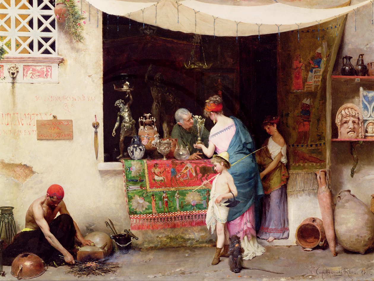 Bij de Antiquair, 1880 door Vitorio Capobianchi