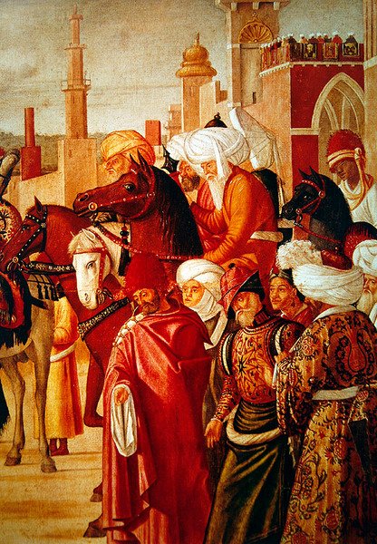 Detail van de triomf van St. George door Vittore Carpaccio