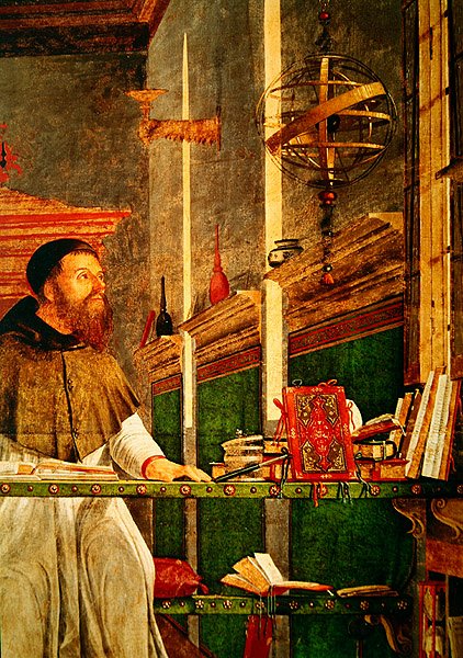 (detail) Visioen van St. Augustinus, c.1502-08 door Vittore Carpaccio