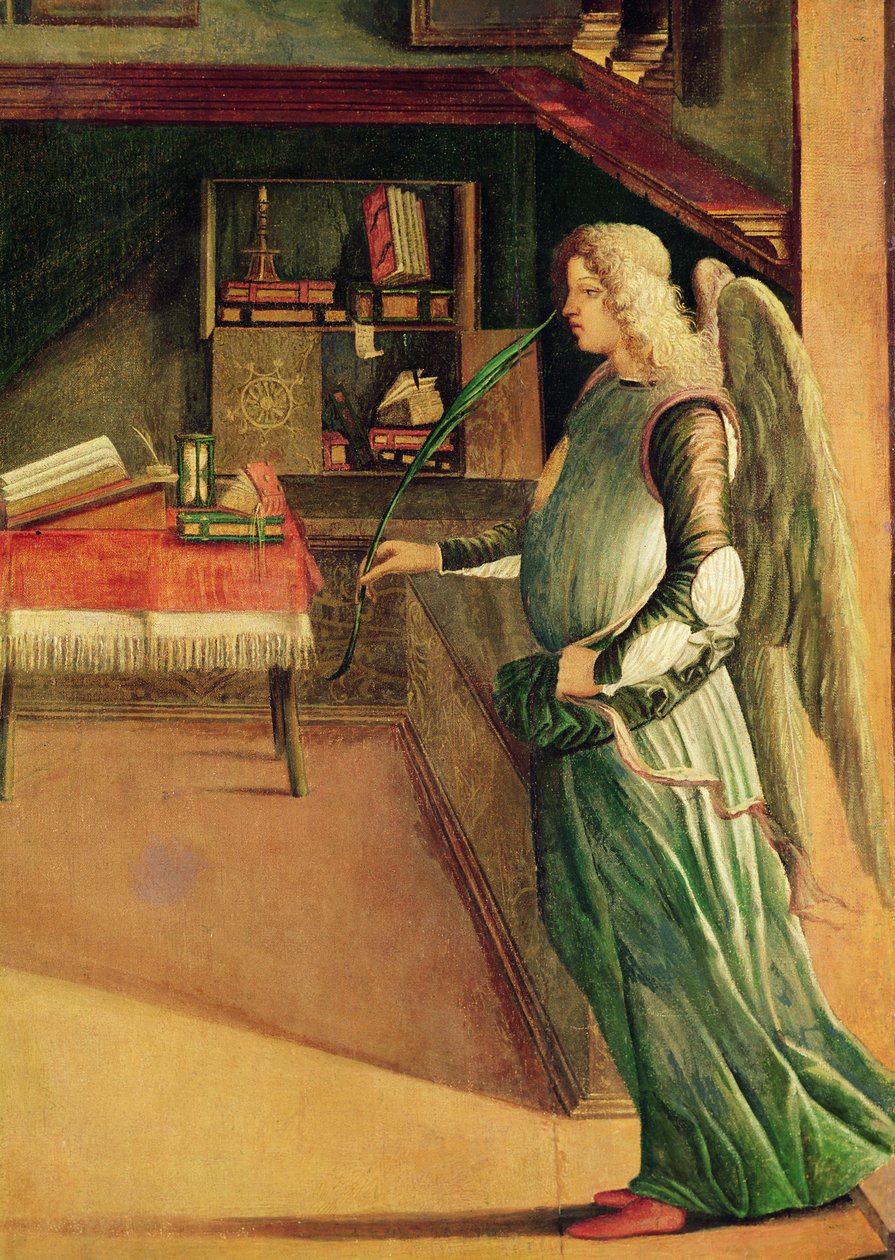 Detail van de engel uit de Droom van St. Ursula, ca. 1490-96 (detail) door Vittore Carpaccio
