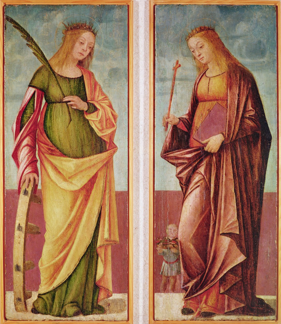 St. Catharina van Alexandrië en St. Paraceve of Veneranda door Vittore Carpaccio
