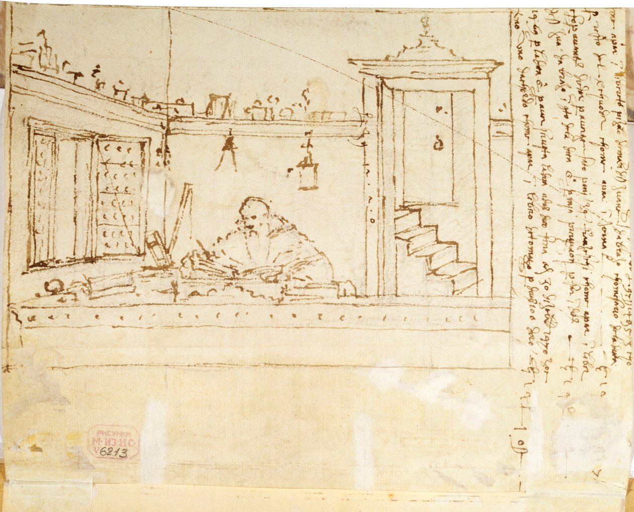 Een filosoof met een pen in zijn hand, 1502-1505 door Vittore Carpaccio