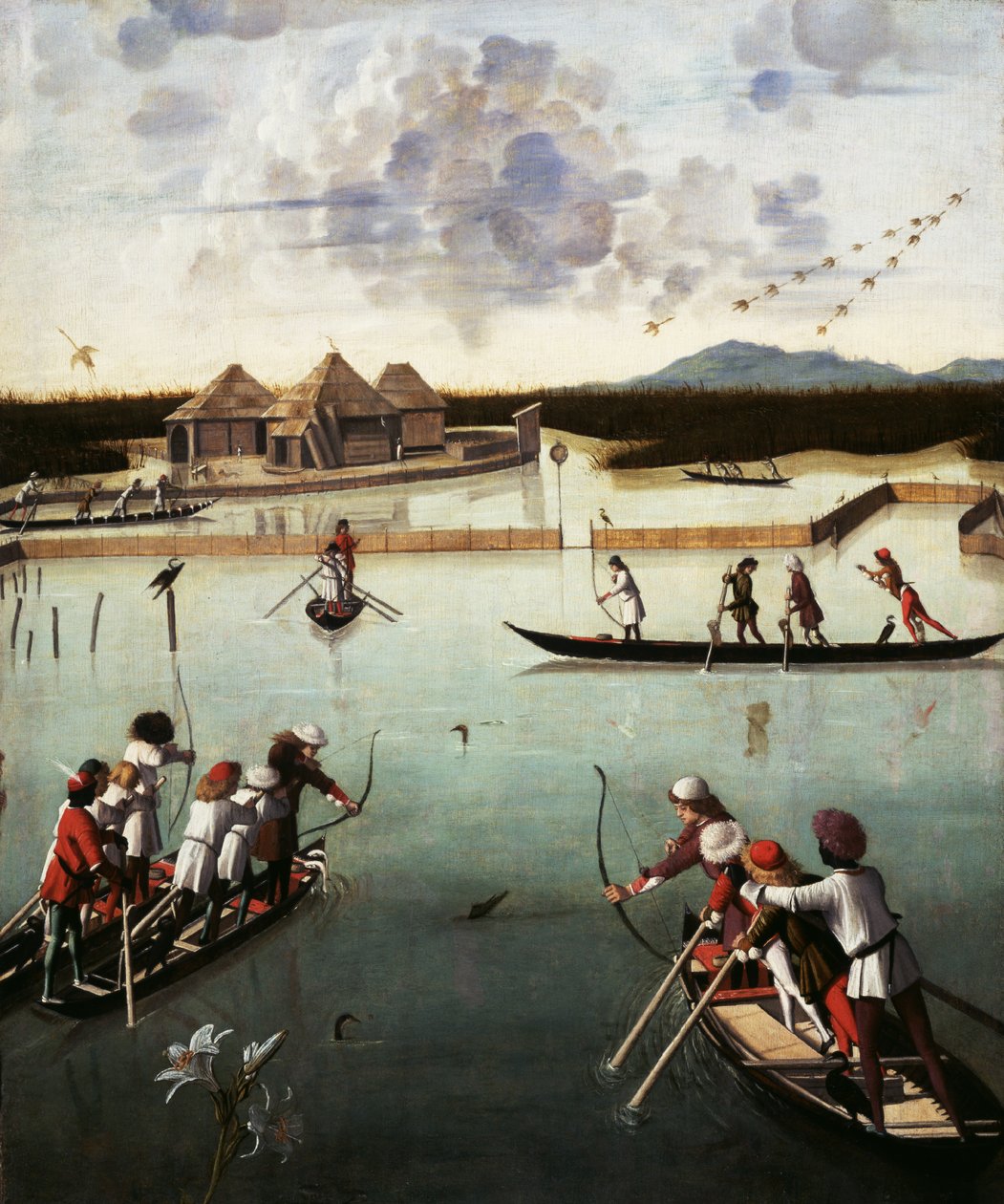 Jacht op de lagune door Vittore Carpaccio