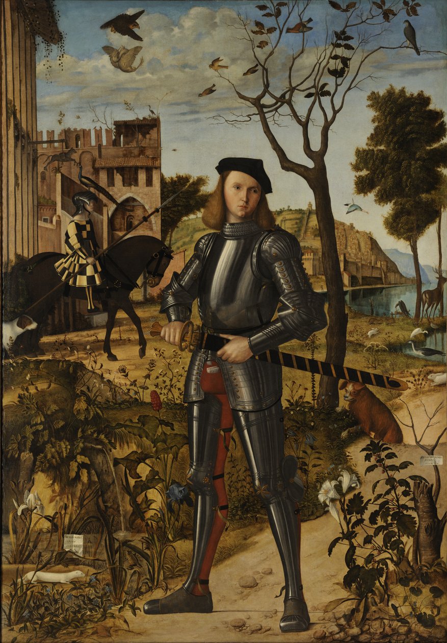 Portret van een ridder door Vittore Carpaccio