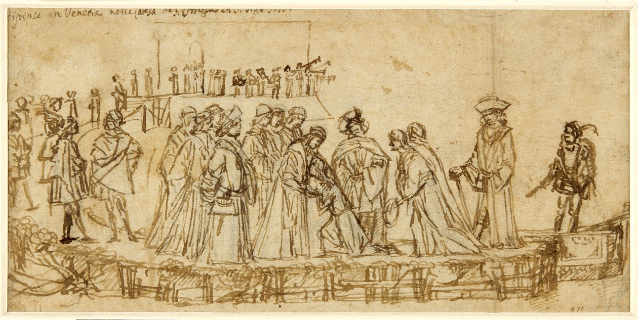 De Engelse prins Conan neemt afscheid van zijn vader door Vittore Carpaccio