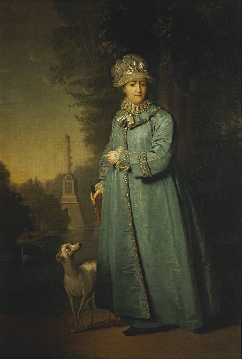 Portret van Catharina II, Keizerin van Rusland in het Park door Vladimir Borovikovskiy