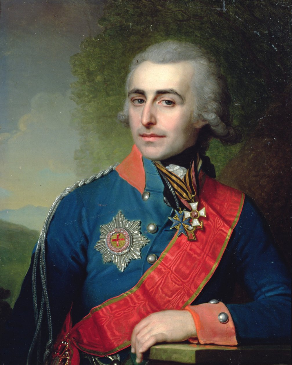 Portret van generaal adjudant-graaf Pyotr Tolstoy (1761-1844) 1799 door Vladimir Lukich Borovikovsky