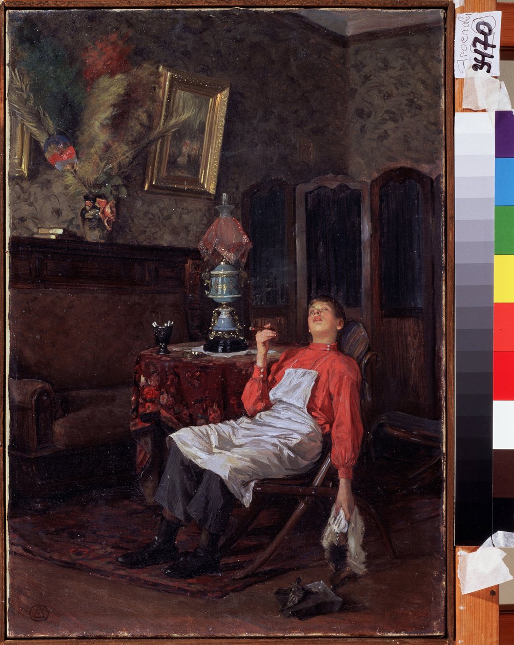 In afwezigheid van de eigenaar door Vladimir Egorovic Makovsky