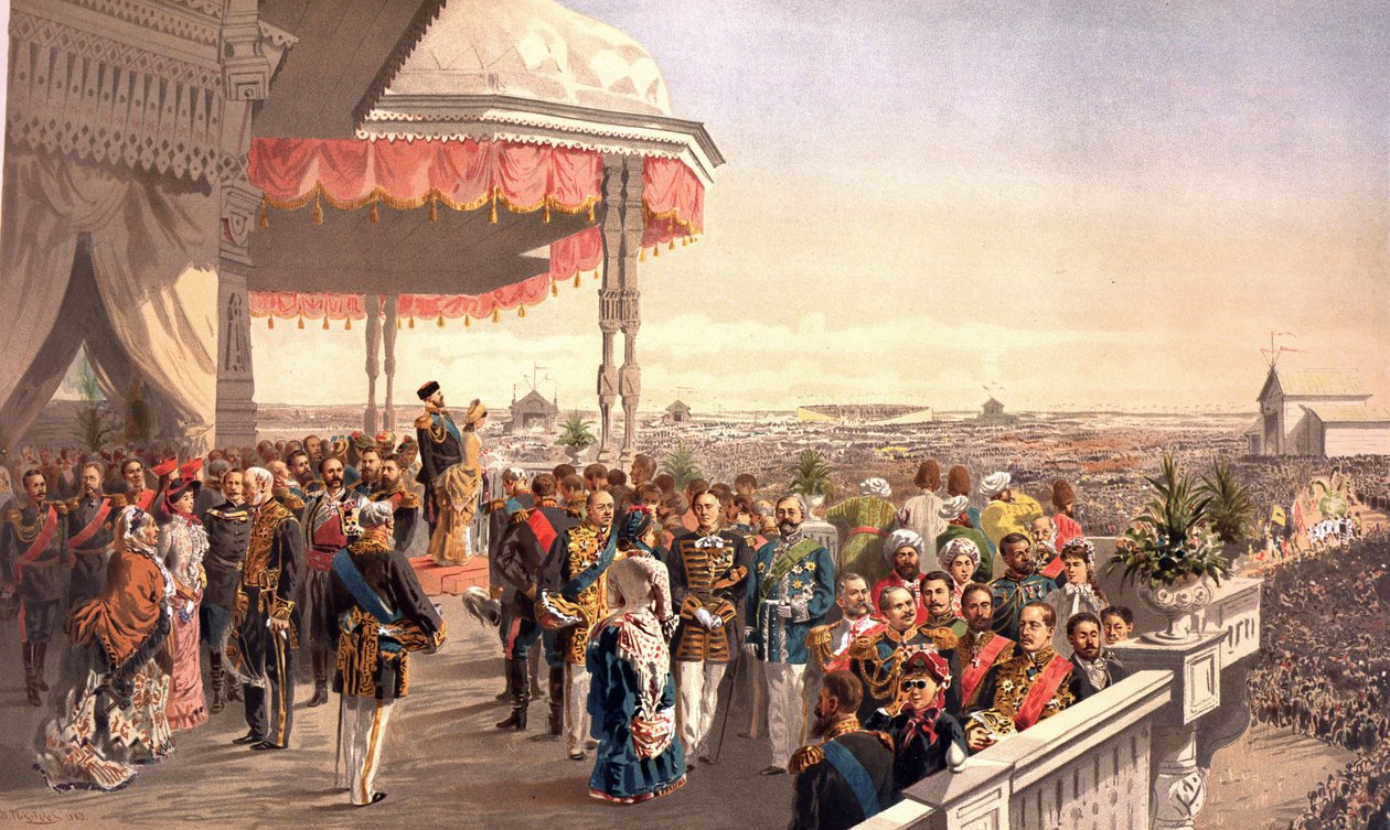 Openbare festiviteiten na de kroning van keizer Alexander III op Khodynka-veld door Vladimir Egorovic Makovsky