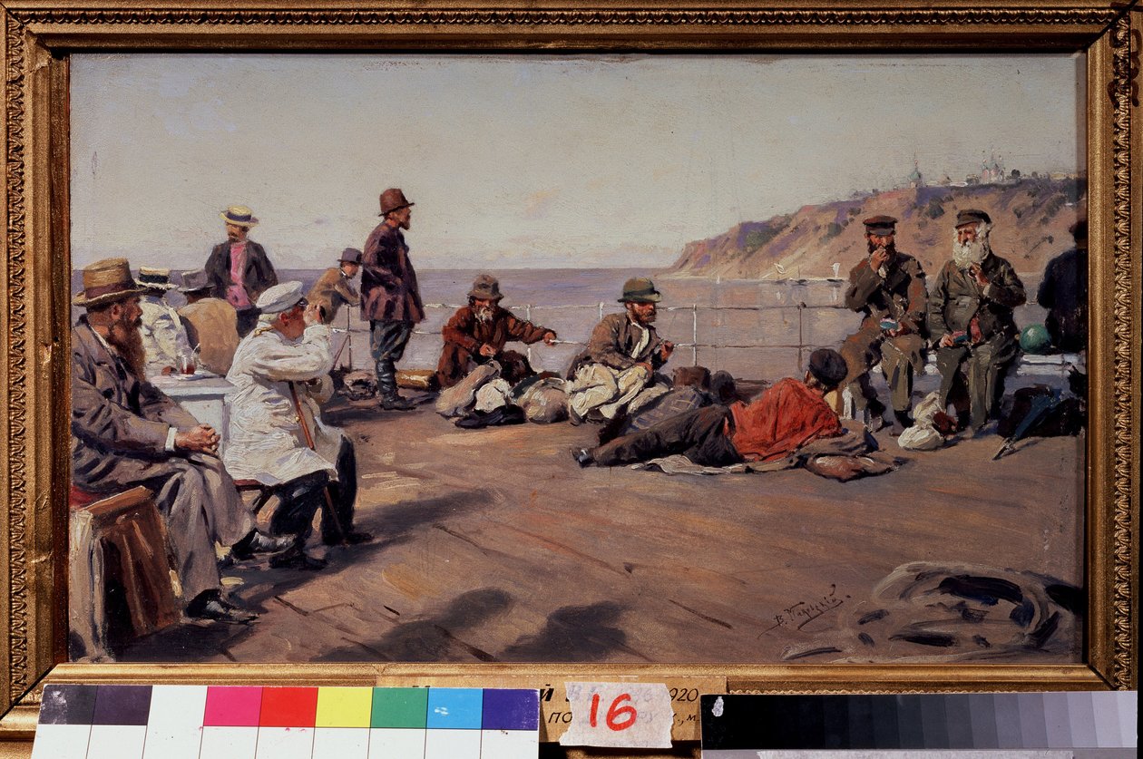 Op het dek door Vladimir Egorovic Makovsky