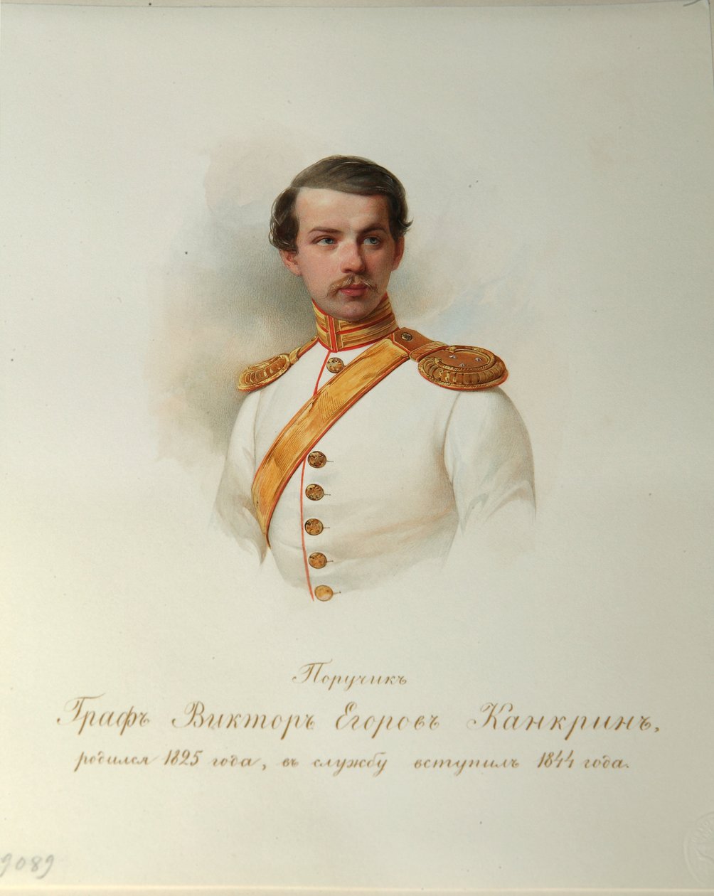 Portret van Graaf Viktor Yegorovich Kankrin (Uit het Album van de Keizerlijke Paardengarde) door Vladimir Ivanovich Hau