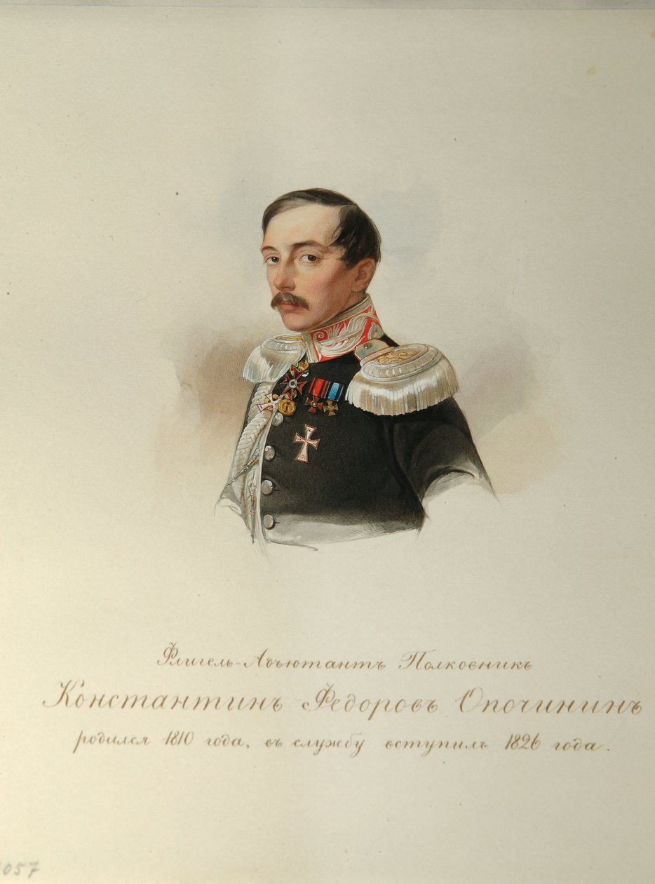 Portret van Konstantin Fyodorovich Opochinin door Vladimir Ivanovich Hau