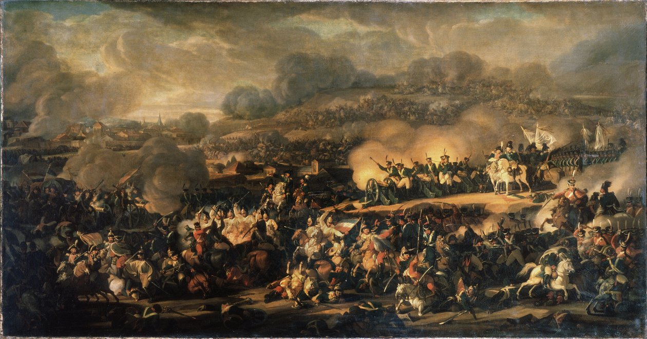 De Slag der Naties in Leipzig in oktober 1813 door Vladimir Ivanovich Moshkov