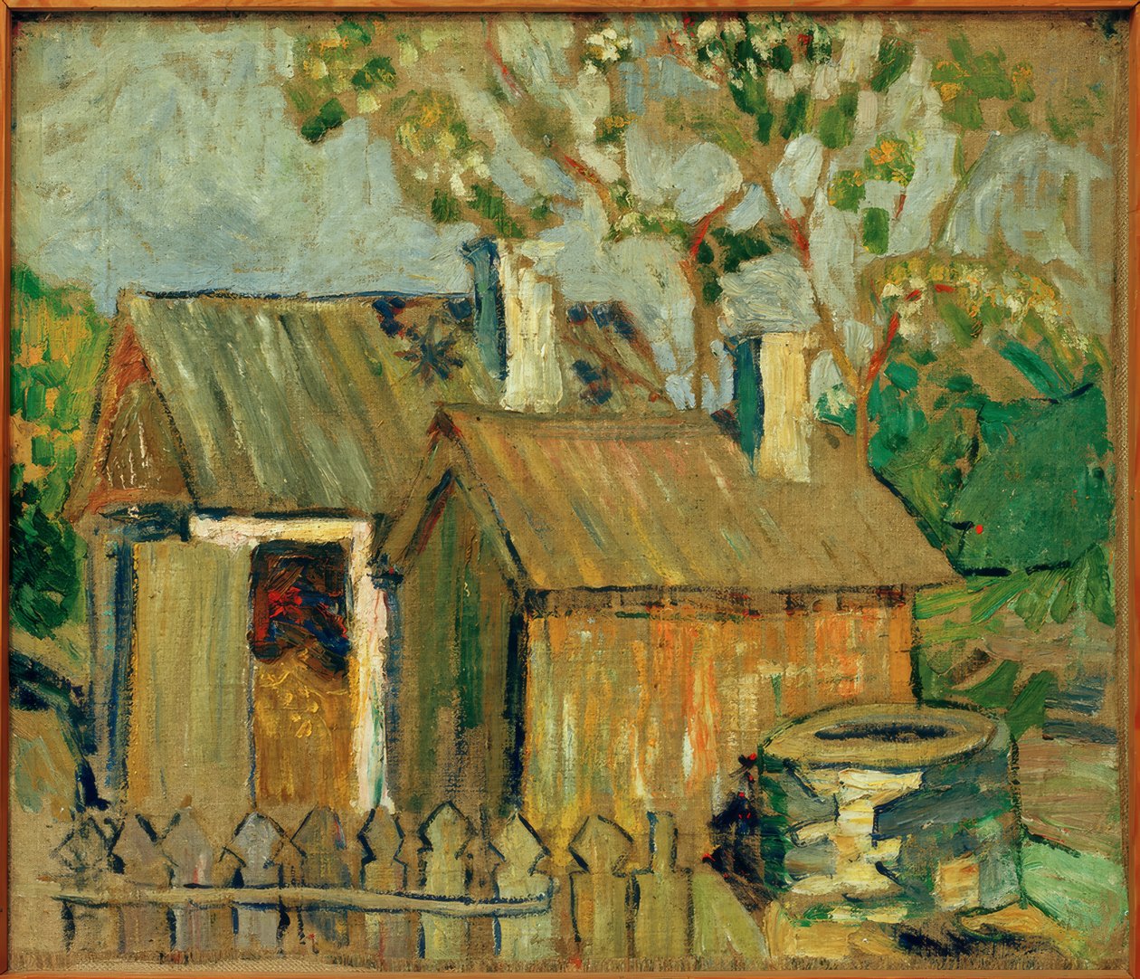 Landschap met bloemen door Vladimir Lefgravovitch Tatline