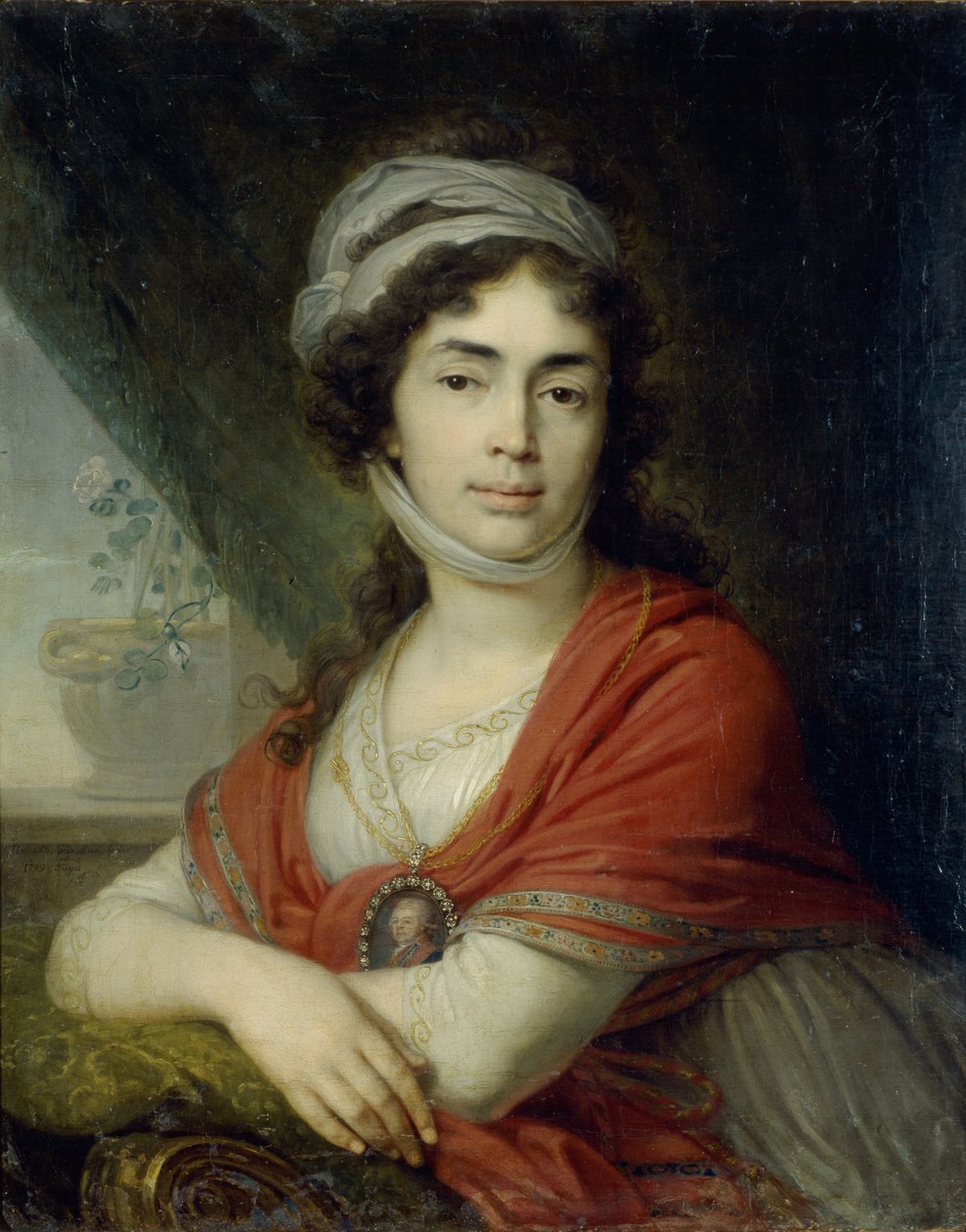 Portret van Maria Marfa Dmitrievna Dunina, geboren Norova, 1799 door Vladimir Lukich Borovikovsky