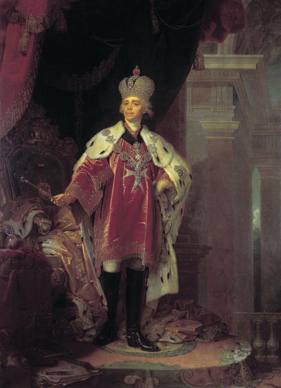Portret van Paul I, 1800 door Vladimir Lukich Borovikovsky