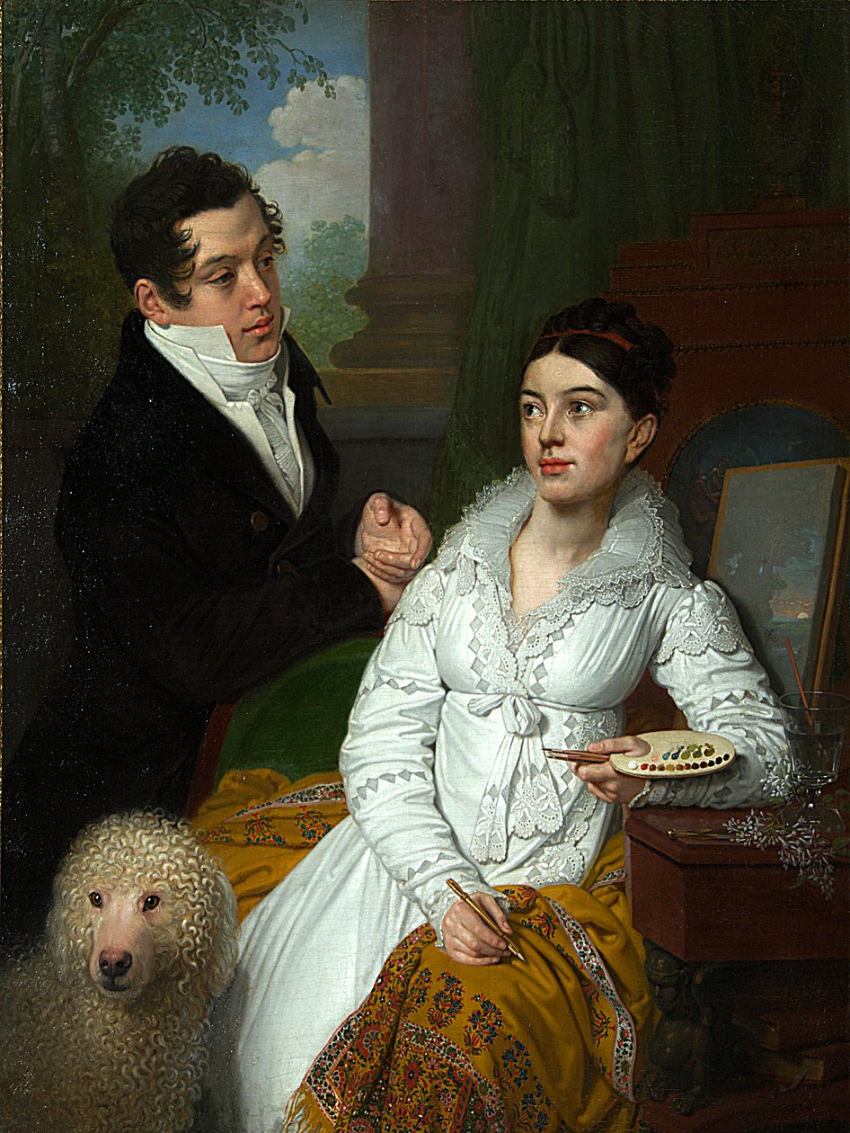 Portret van prinses Alexandra Gregorievna en prins Aleksey Alexandrovich Lobanov Rostovsky door Vladimir Lukich Borovikovsky