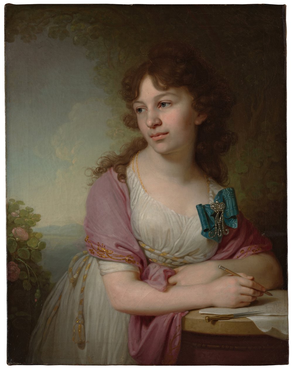 Portret van prinses Yekaterina Alexeyevna Dolgorukova 1781-1860, geboren gravin Vasilyeva, 1798 door Vladimir Lukich Borovikovsky