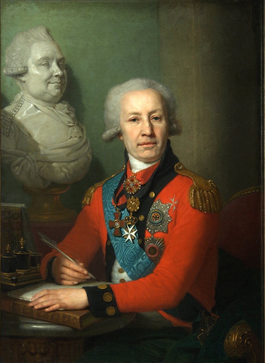 Portret van baron Alexei Vasilyev, 1800 door Vladimir Lukich Borovikovsky