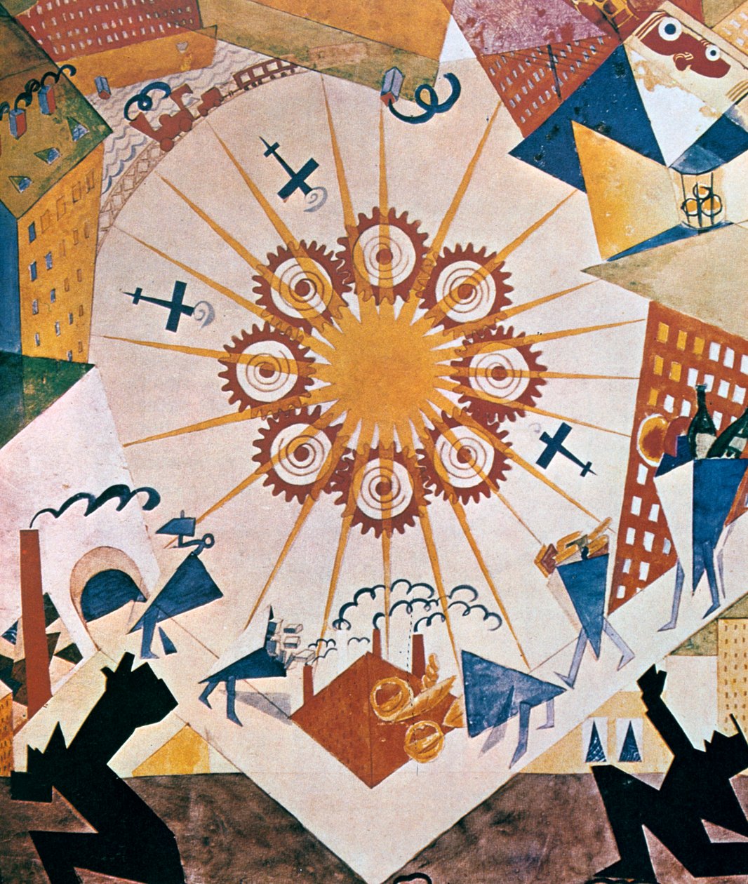 Decorontwerp voor Mystery Bouffe, 1919 door Vladimir Mayakovsky