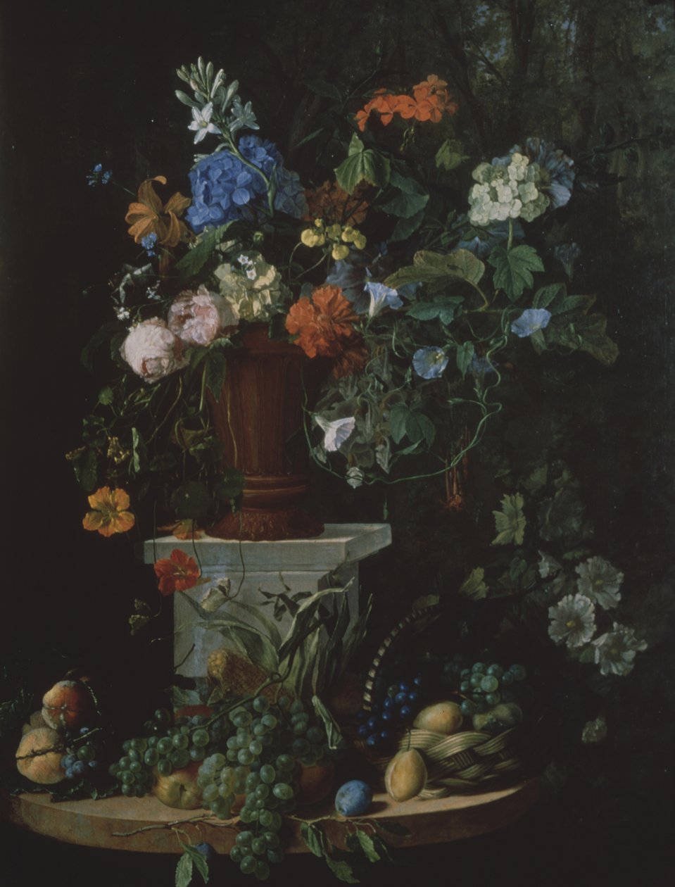 Bloemen en vruchten door Vladimir Mikhailovich Sadovnikov