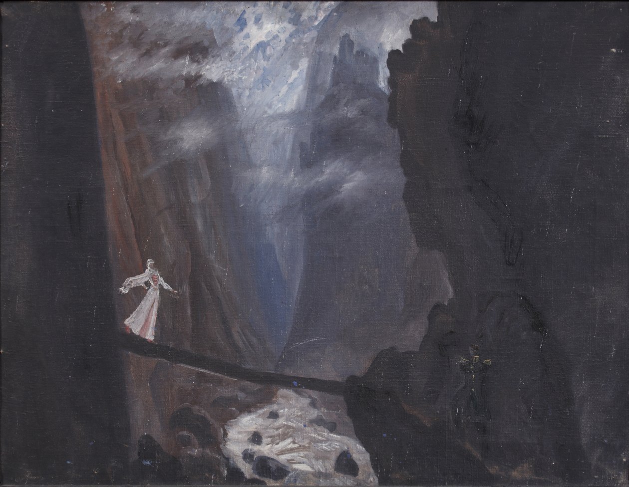 Toneelontwerp voor de opera Béla door A. Alexandrov door Vladimir Vladimirovich Dmitriyev