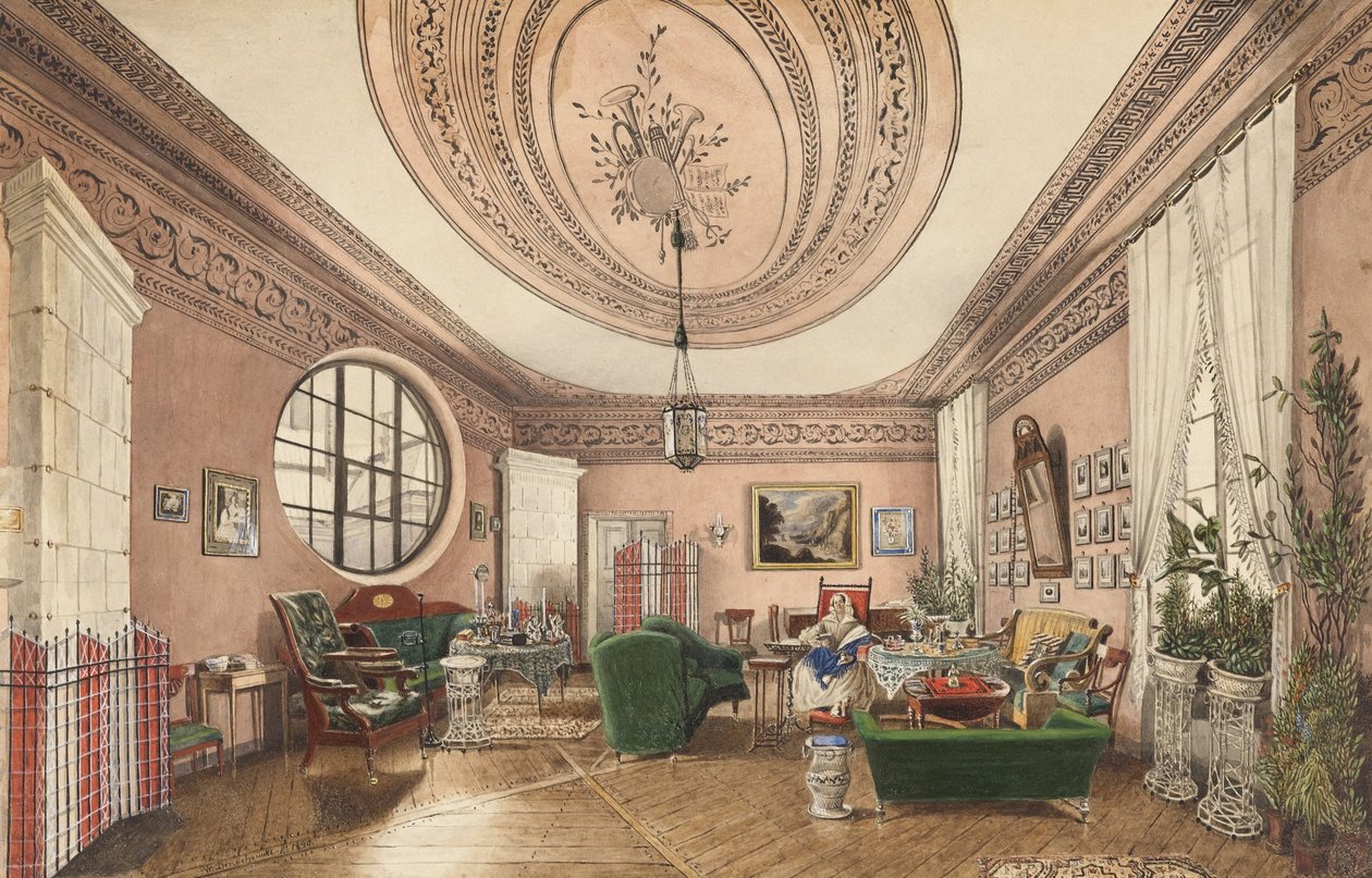 Interieur van een Salon door Vladislav Dmochowski