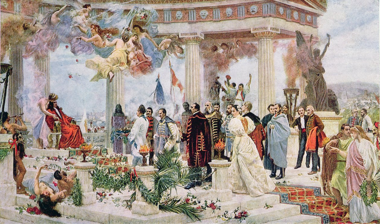 Ceremoniële gordijn van het Kroatische Nationale Theater, 1895 door Vlaho Bukovac