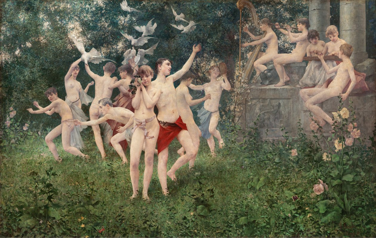 Lentefeest (Allegorische scène) door Vítězslav Karel Mašek