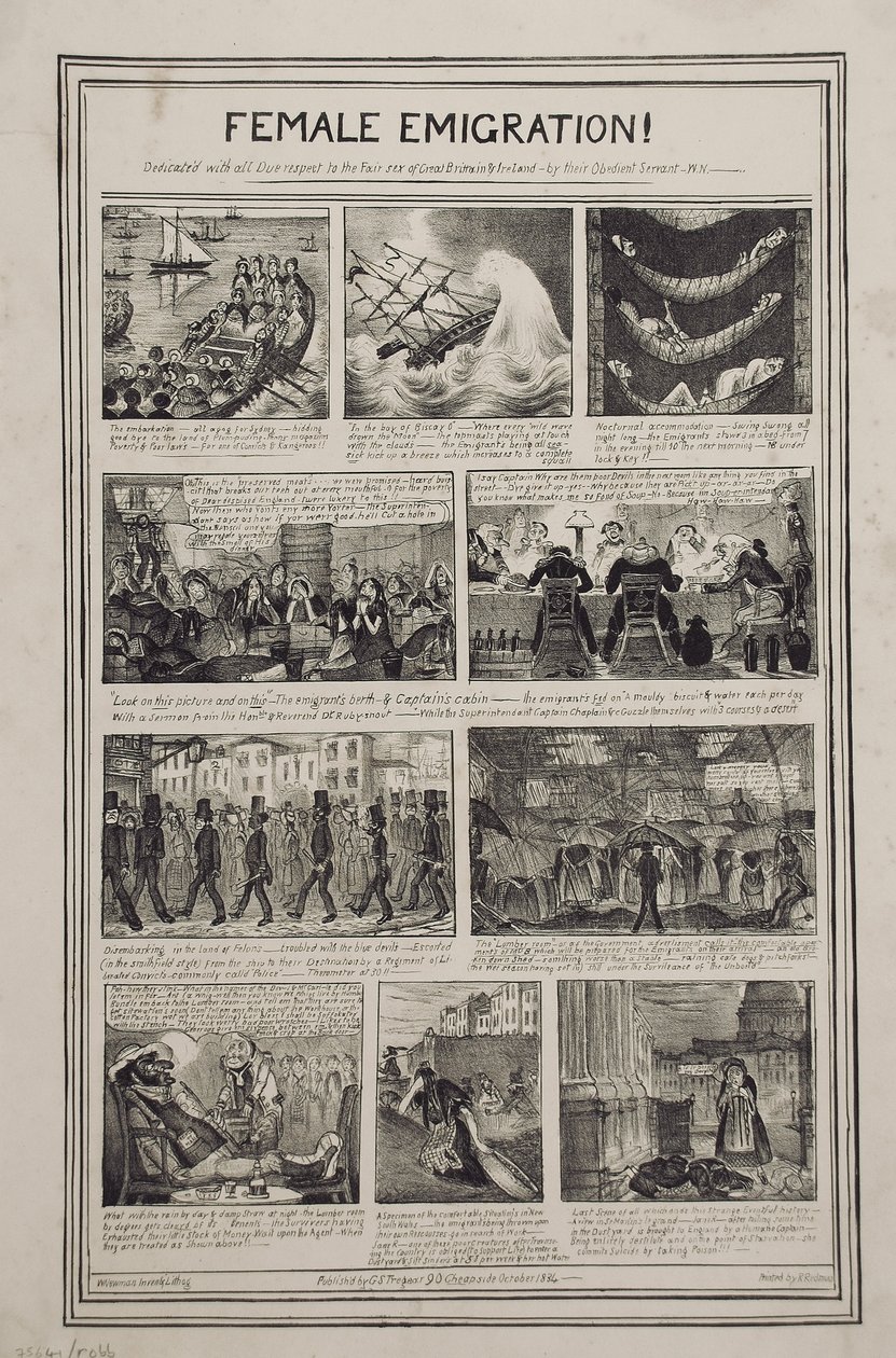 Vrouwelijke emigratie!, gedrukt door R. Redman voor G.S. Tregear, 90 Cheapside, Londen, oktober 1834 door W. Newman