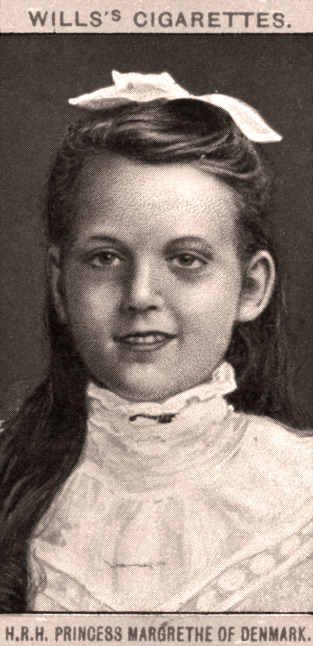 H.K.H. Prinses Margrethe van Denemarken, 1908 door WD and HO Wills